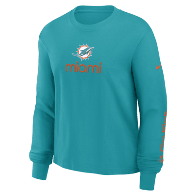 売れ筋商品|||ナイキ カットソー トップス レディース Women's Aqua Miami Dolphins Boxy T-Shirt Aqua 4-sleeve-t-shirt_ss5_p-